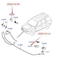 Thumbnail for HEADLAMP WASHER JET SET FOR LAND ROVER FREELANDER LR2 DISCOVERY LR3 LR4 RANGE ROVER RR SPORT BUMPER LIGHT WATER JET SPRAYER CAPS
