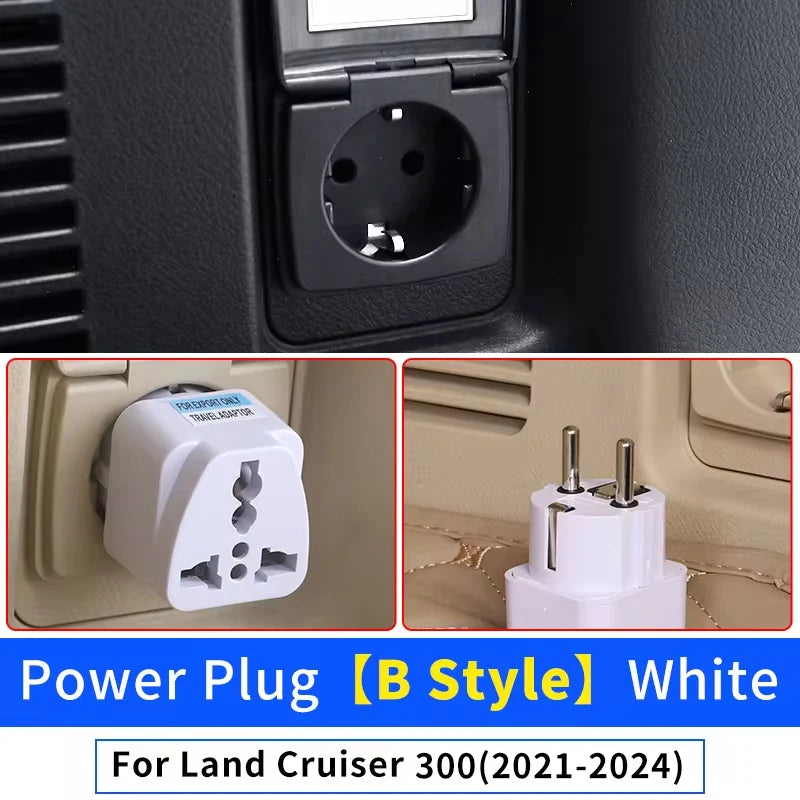 Trunk Power Plug 12V to 220 Volt Converter For Toyota Land Cruiser 300 LC300 2021-2024