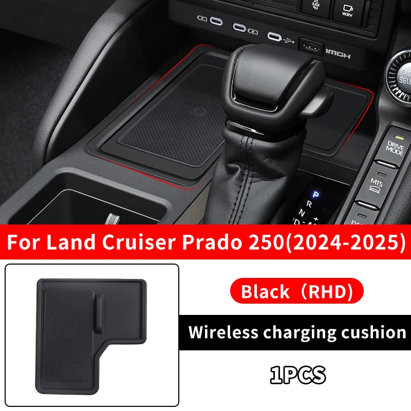 Prado center console Wireless Charger Silicone Protection Pad For Toyota Land Cruiser 250 2024