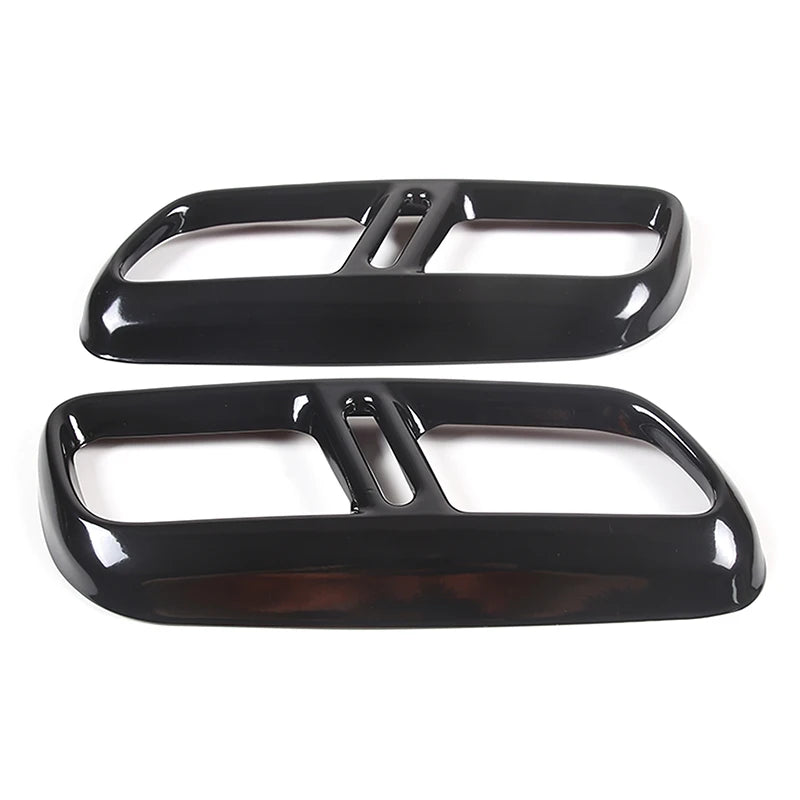 JONKOKO Roestvrijstalen buitenaccessoires Uitlaatdemper Staart Pijp Trim Cover Voor L@nd Rover RangeRover Sport L461 2023-2024 Auto Achter Cilinder Uitlaatpijp Cover Trim (zwart, Stijl A JONKOKO Roestvrijstalen buitenaccessoires Uitlaatdemper Staart Pijp Trim Cover Voor L@nd Rover RangeRover Sport L461 2023-2024 Auto Achter Cilinder Uitlaatpijp Cover Trim (zwart, Stijl A