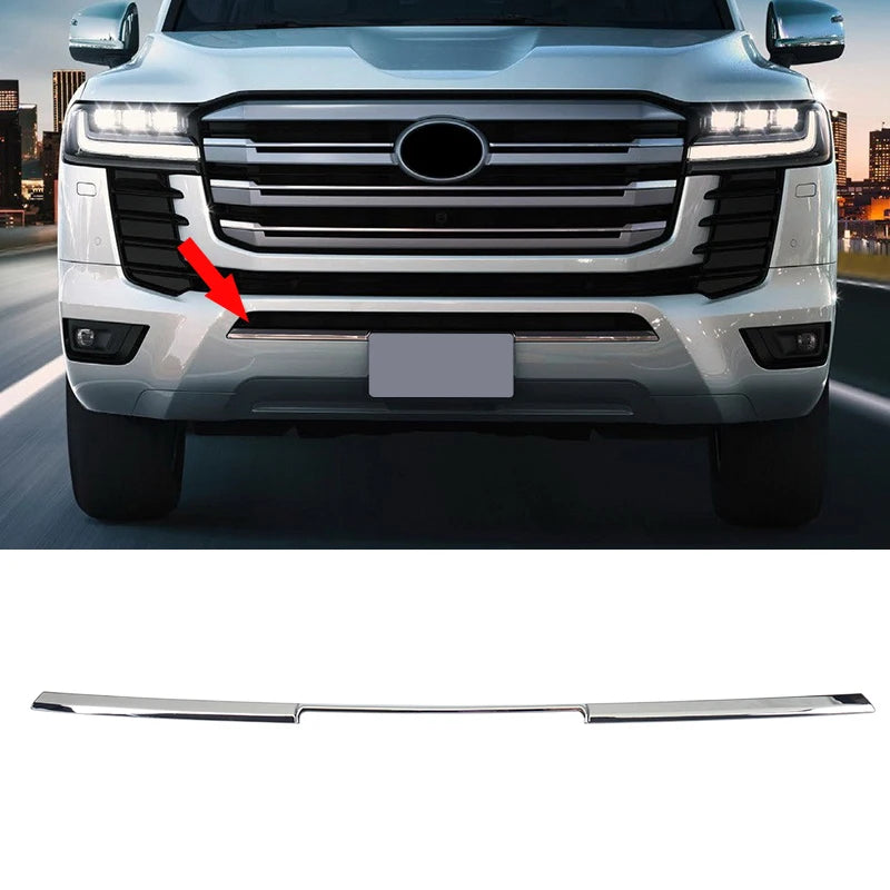 Front and Back bumper Chrome Decorative Strip kit For 2021 2024 Toyota Land Cruiser 300 LC300