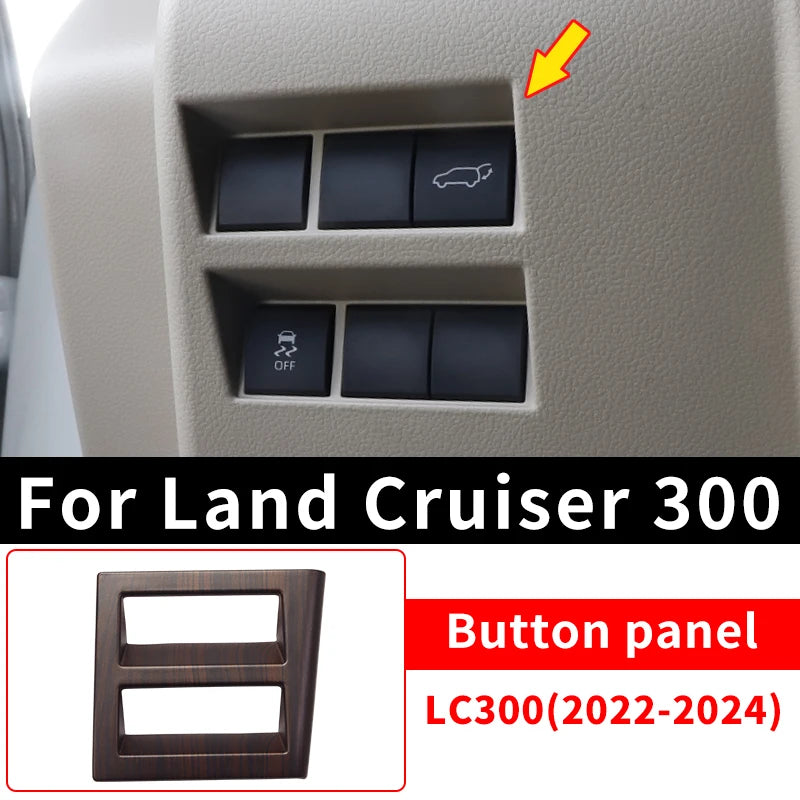 For 2021-2024 Toyota Land Cruiser 300  High Configuration Peach Wood Texture Interior Accessories LC300 Upgraded Modification