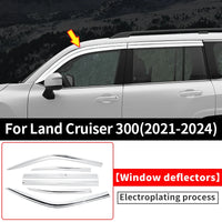 Thumbnail for Full Chrome  Car Side Window Deflector For Toyota Land Cruiser 300 Lc300 2021 2022 2023 2024