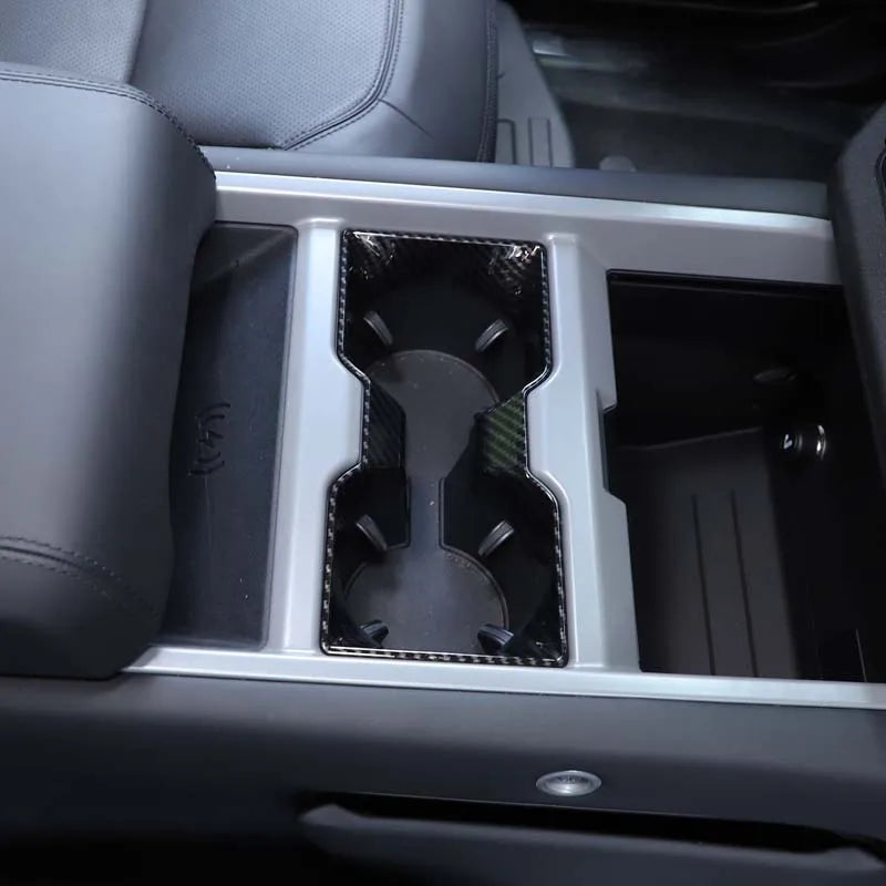 ABS Carbon Fiber Central Control Water Cup Decorative Frame Cover For Land Rover Defender 90 110 130 2025
