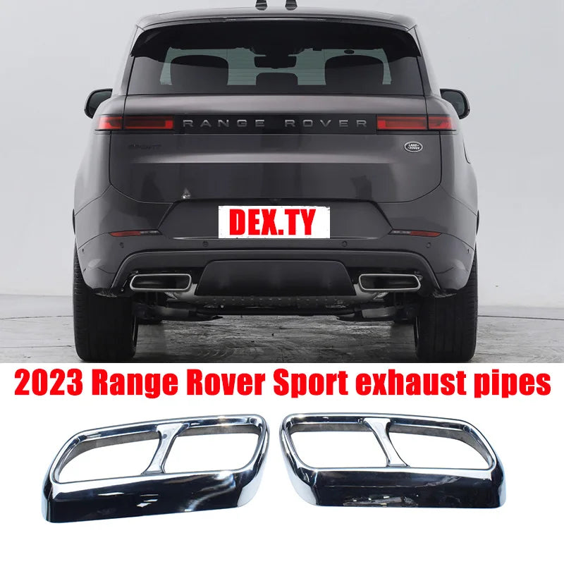 Chrome Stainless Steel Quad Exhaust covers for Range Rover Sport L461 2023 2024