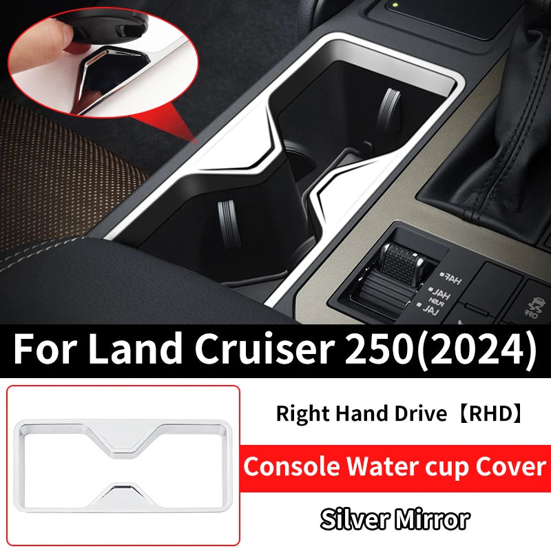 Center Console Water cup Decoration Cover For Toyota Land Cruiser 250 2024 1958 Prado LC250