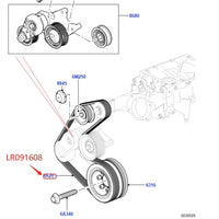 Thumbnail for 3.0L SC V6 PETROL ENGINE AUTO DRIVE BELT FOR LAND ROVER RANGE ROVER VELAR 2017- JAGUAR GW93-8620-BA 8DPK1438 C2D49052 LR091608