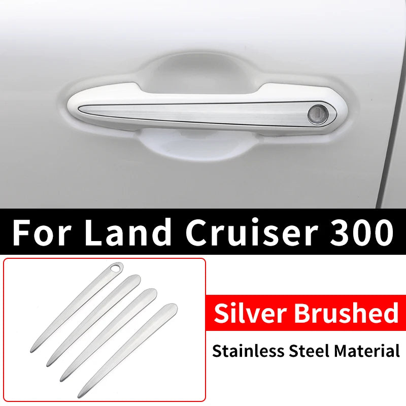 Chrome Door Handle Bowl  For 2022 2023 2024 Toyota Land Cruiser 300