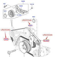 Thumbnail for Drive Belt Idler pulley Tensioner for 5.0L V8 Land Rover Range Rover 2013- RR Sport 2014- LR035542 LR035544 LR086058 LR035546