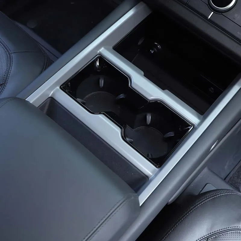 ABS Carbon Fiber Central Control Water Cup Decorative Frame Cover For Land Rover Defender 90 110 130 2025
