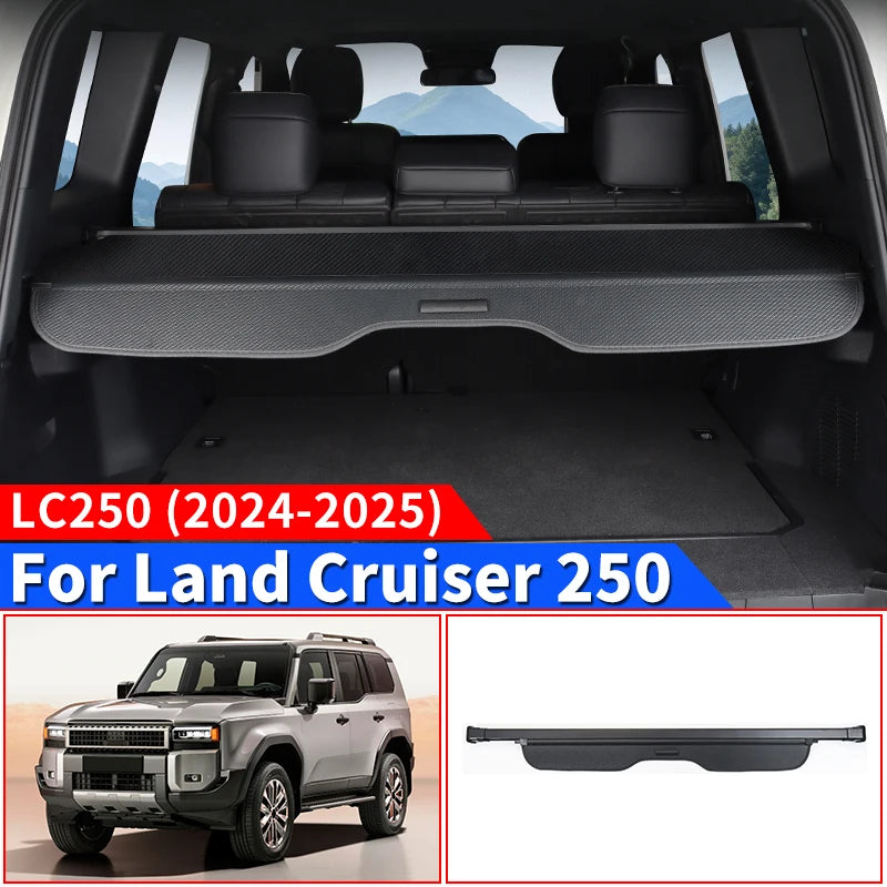 Trunk Cargo Cover Curtain Retractable Partition Storage For Toyota Land Cruiser 250 Prado Lc250 2024 2025