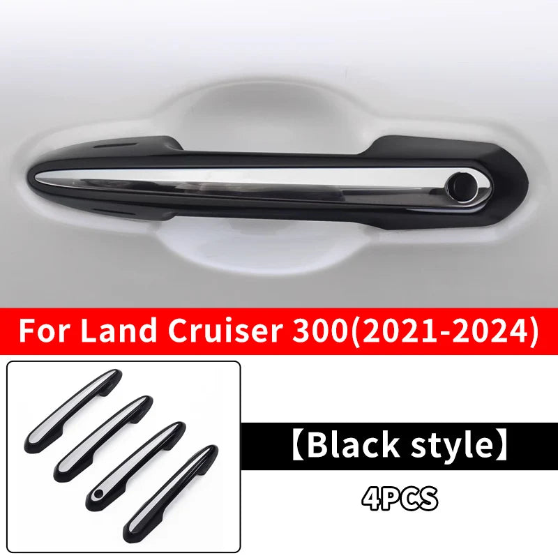 For Toyota Land Cruiser 300 2024 2021 ABS Chrome Plating Outer Door Handle Replacement LC300 Exterior Accessories ZX VXR GX GXR