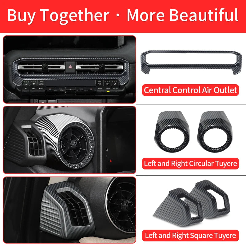 Left and Right Air Conditioning Vent Decoration Cover For 2024 Toyota Land Cruiser 250 1958 Prado LC250