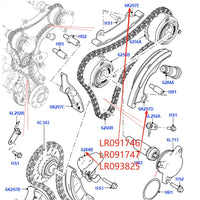 Thumbnail for PETROL TIMING CHAIN GUIDE TENSIONER KIT FOR 2.0T DISCOVERY SPORT EVOQUE VELAR LR091740 742 743 744 745 746 747 LR073760 LR093825