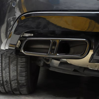 Thumbnail for Glossy Black Chrome Quad Exhaust Cover for 2023-2024 Land Rover Range Rover Sport L461 - Stainless Steel Finish