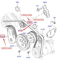 Thumbnail for NEW 3.0 DIESEL ALTERNATOR DRIVE BELT TENSIONER PULLEY FOR LAND ROVER RANGE ROVER 2013- RR SPORT 2014- LR062006 LR035493 LR036304