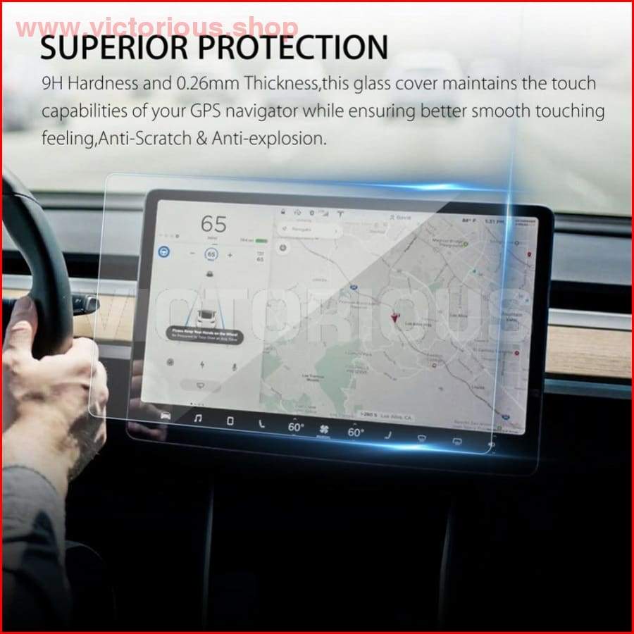 15 Inch Car Screen Protector Clear Tempered Glass For Tesla Model 3 Navigation Protection Car