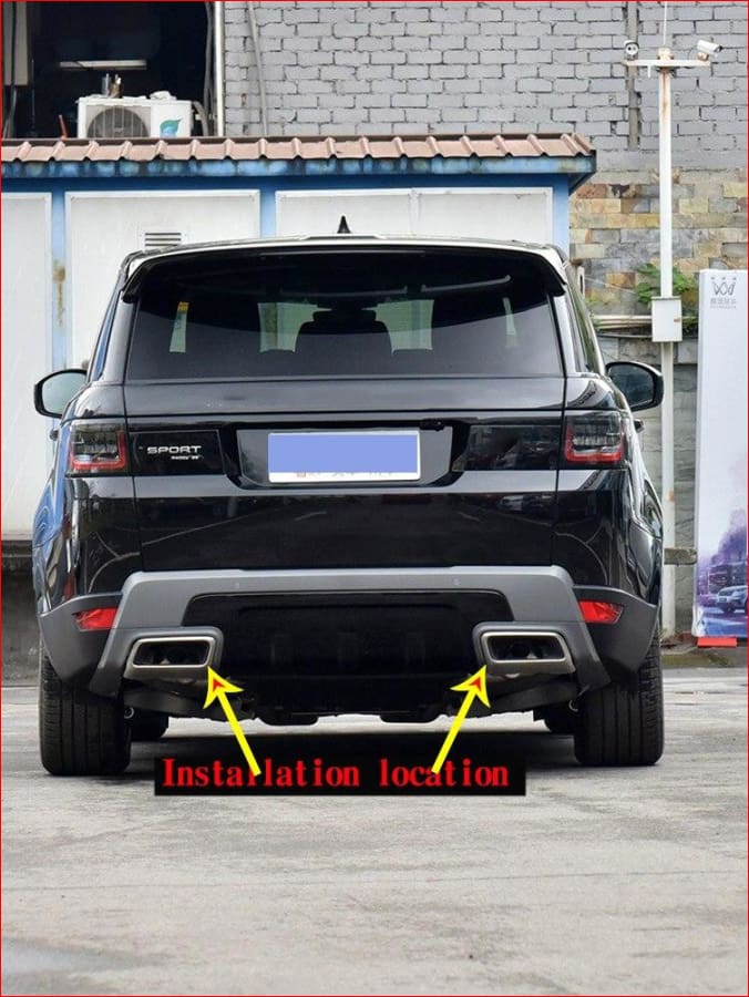 18-21 Stainless Steel Black Exhaust Pipe Cover Muffler For Land Rover Range Sport (New Energy P400)