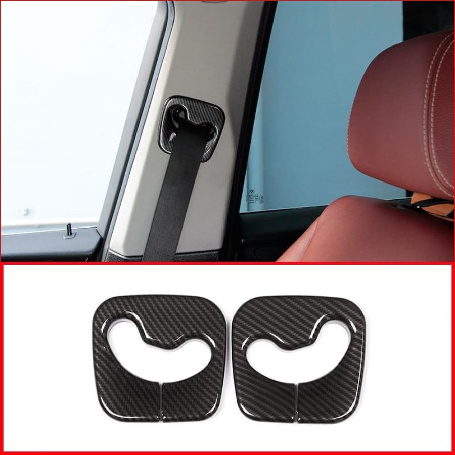2Pcs Carbon Fiber Interior Molding Safety Belt Cover Trim For Bmw X3 F25 2011-2017 Car