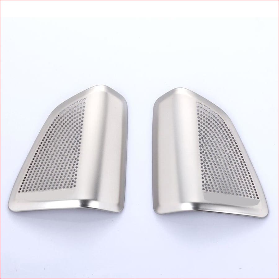 2Pcs/set Stainless Steel Audio Speaker Tweeters Cover Trim For Bmw X5 F15 2014 2015 2016 2017 Car