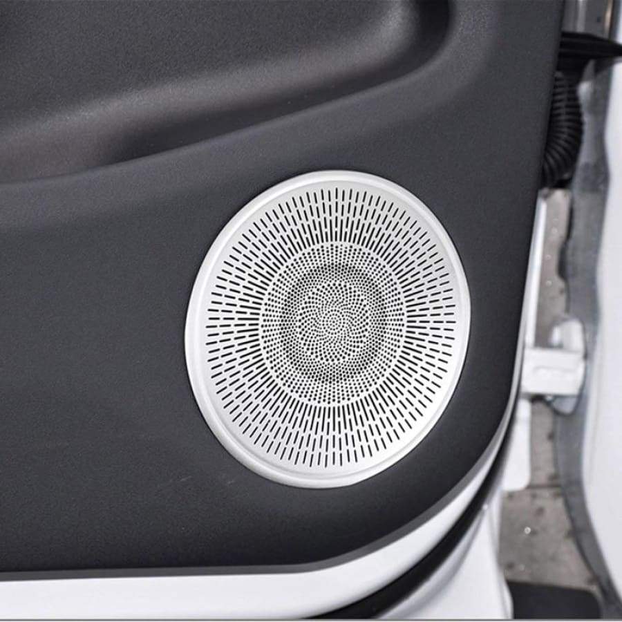 4Pcs Car Aluminum Alloy Door Speaker Cover Panel Trim For Range Rover Evoque 2019 2020 Year