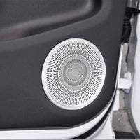 Thumbnail for 4Pcs Car Aluminum Alloy Door Speaker Cover Panel Trim For Range Rover Evoque 2019 2020 Year