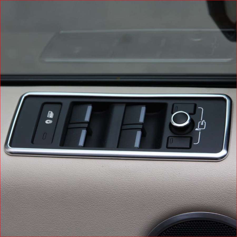4Pcs Chrome Interior Door Window Lift Button Cover Trim Sticker For Range Rover Sport 2014 2015 Car