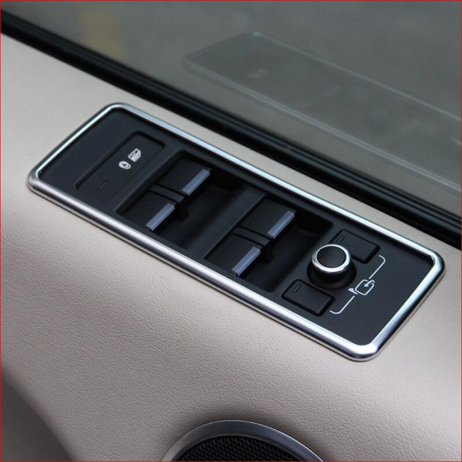 4Pcs Chrome Interior Door Window Lift Button Cover Trim Sticker For Range Rover Sport 2014 2015 Car