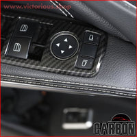 Thumbnail for 5Pcs Carbon Abs Window Lift Switch Button Frame Trim For Mercedes-Benz A B C E Gle Gla Cla Glk Class