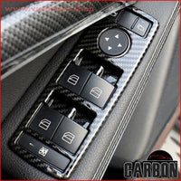 Thumbnail for 5Pcs Carbon Abs Window Lift Switch Button Frame Trim For Mercedes-Benz A B C E Gle Gla Cla Glk Class