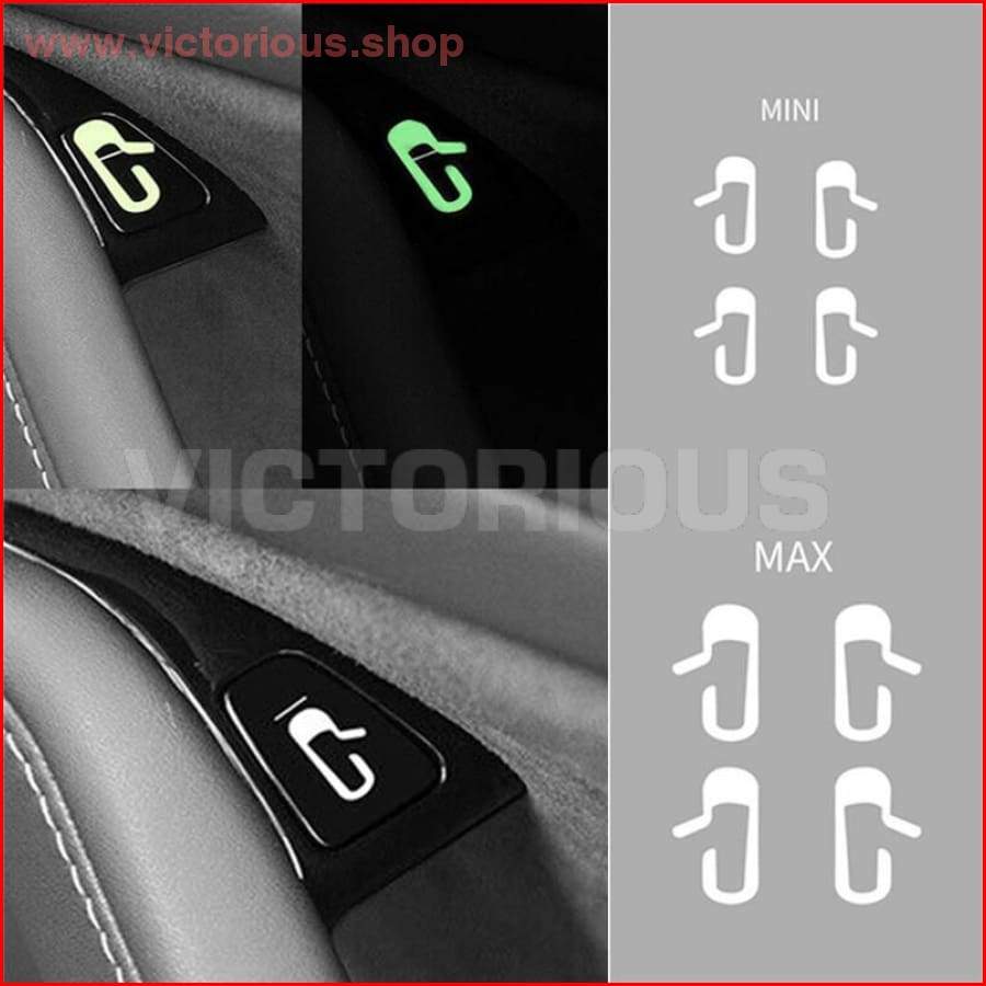 8Pcs/set Car Door Open Exit Sticker Decal Fit For Tesla Model 3 Interior Decoration Practical