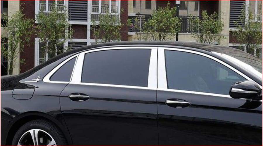 8Pcs/set Polished Aluminum Window Pillar Post Trim Kit Cover For Mercedes Benz W213 E Class 4 Door