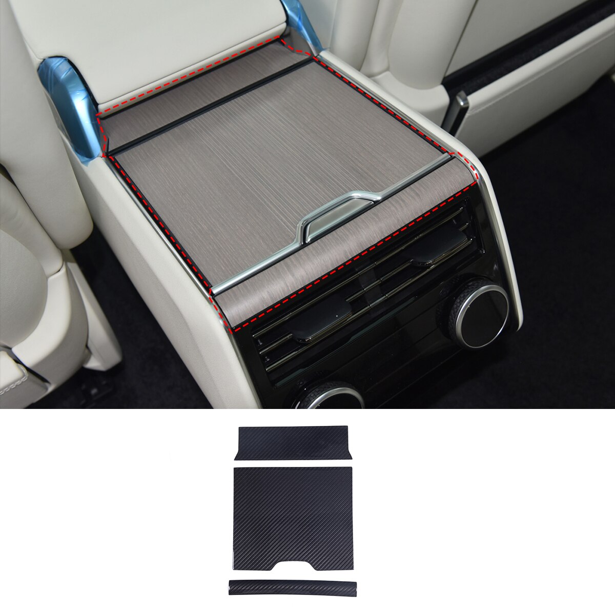 Real Carbon Fiber Car Rear Air Vent Panel Cover For Range Rover Vogue ...