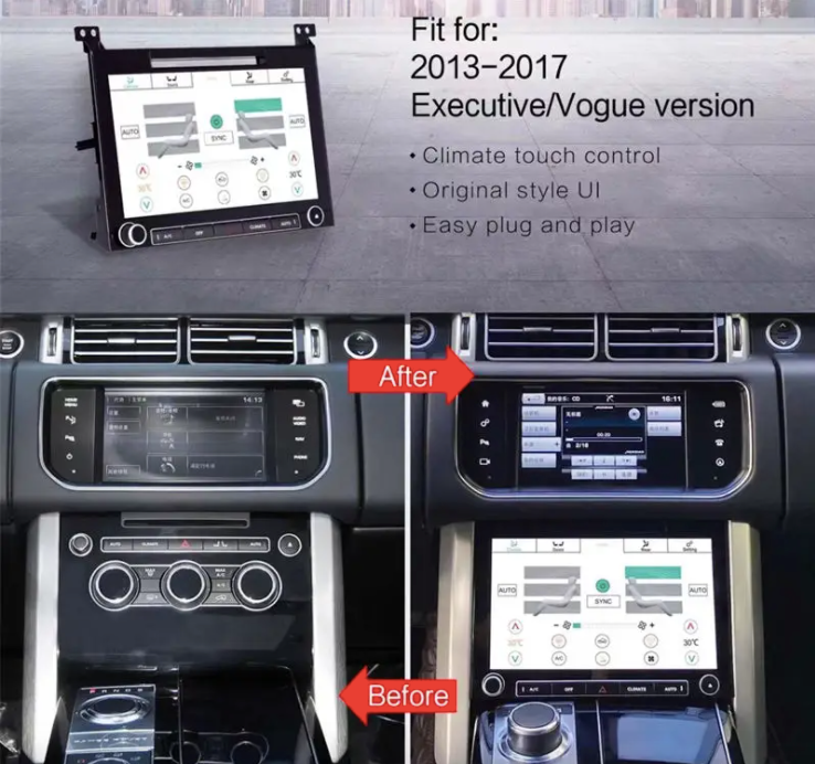 Climate Control Upgrade Screen for Range Rover Vogue 2013-2017