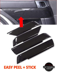 Thumbnail for 4pcs Carbon Fiber Style ABS Plastic Inner Door Decoration Cover Trim For Landrover Range Rover Sport RR Sport 2014-2019