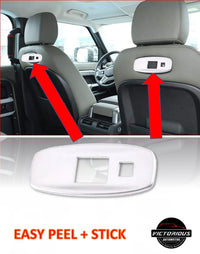 Thumbnail for Chrome Seat back Usb Port Panel Frame Trim for Land Rover Defender 110 2020 Abs