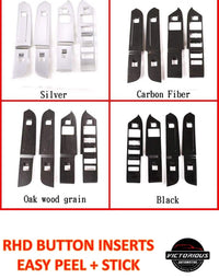 Thumbnail for Rhd Abs Black Grain inner Window Lifter Switch Trim for Land Rover Defender 110 2020