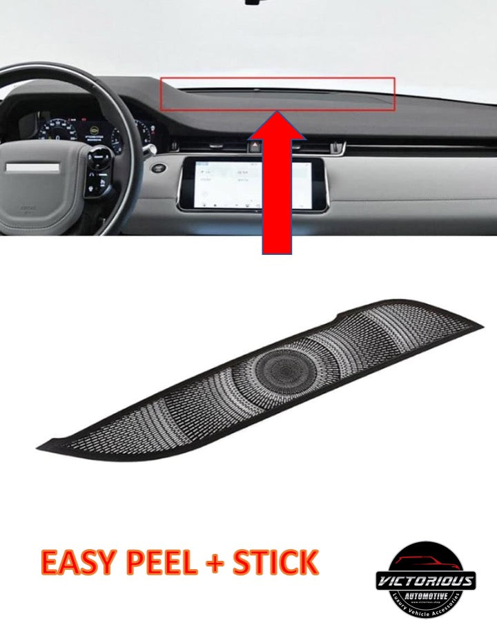 Black Aluminum Alloy Car Dashboard Speaker Cover Trim for Range Rover Evoque 2020 Year Left Hand Drive