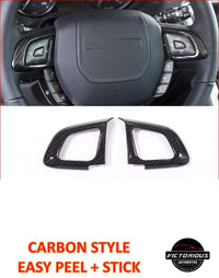 Thumbnail for Carbon Fibre Rear Air Steering Wheel Button Frame for Land Rover Range Rover Evoque 2012-2017