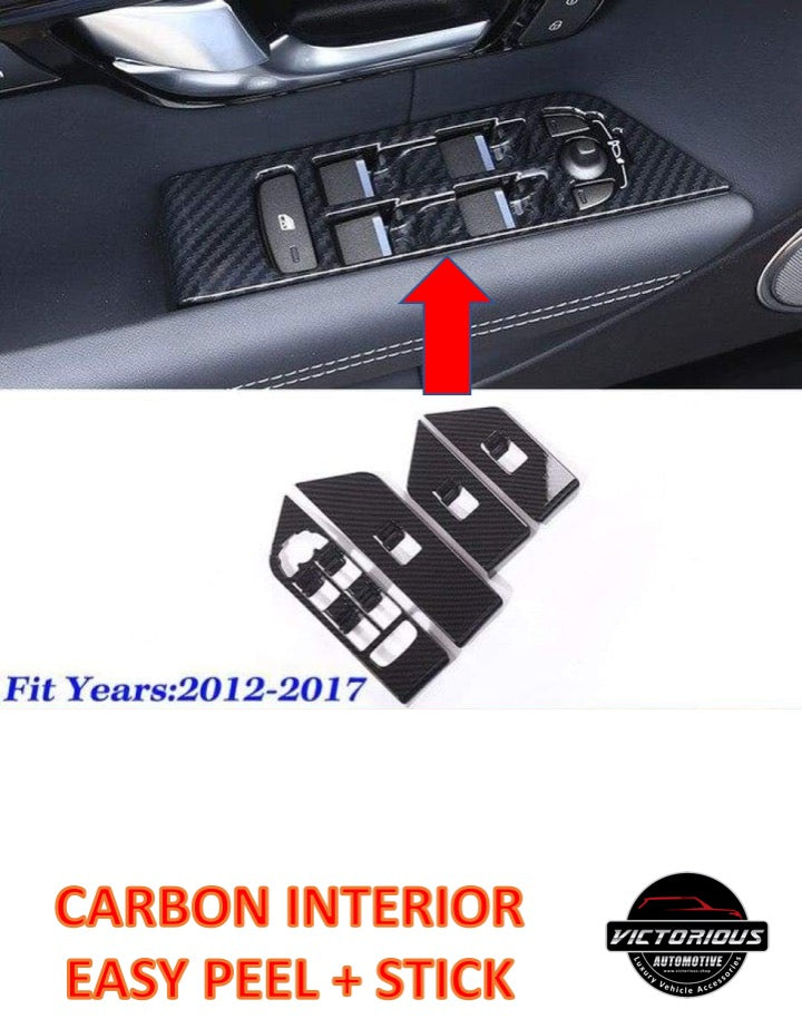Carbon Fibre Window Controls Frame for Land Rover Range Rover Evoque 2012-2017
