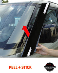 Thumbnail for Gloss Black Pillar Front Windshield Trim For Land Rover Defender L663 110 and 90