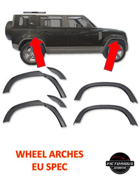 Thumbnail for Extended Wheel Arches - Matt Black for Defender 110 2020