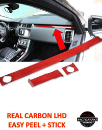 Thumbnail for Real Red Carbon Fiber Passenger Decoration Trim for Range Rover Sport Rr Sport 2014-2019 Left Hand Drive Accessories