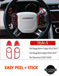 Thumbnail for Red Steering Wheel Button Decorative Frame Vogue, Sport, Discovery, Evoque 2013-2017
