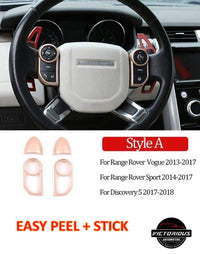 Thumbnail for Rose Gold Steering Wheel Button Decorative Frame Vogue, Sport, Discovery, Evoque 2013-2017