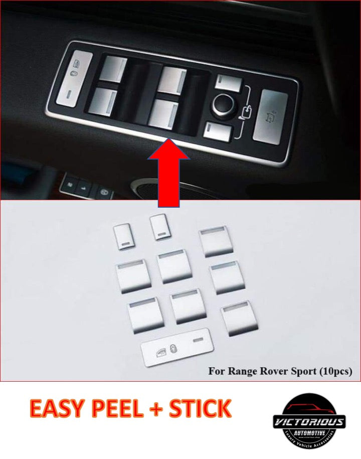 Silver Window Button Left Upgrade Range Rover Vogue + Sport 2014-2017