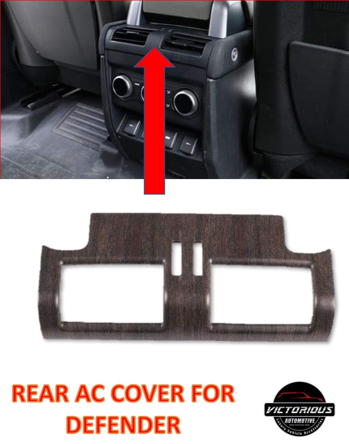 Oak wood Grain ABS Car Armrest box Back Row air conditioning Air outlet For Land Rover Defender 110