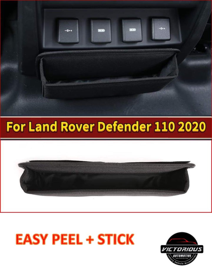 For Land Rover Defender 110 130 2020 Black Cloth material Glove box storage bag Storage box under rear air outlet Car Accessories