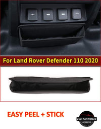 Thumbnail for For Land Rover Defender 110 130 2020 Black Cloth material Glove box storage bag Storage box under rear air outlet Car Accessories