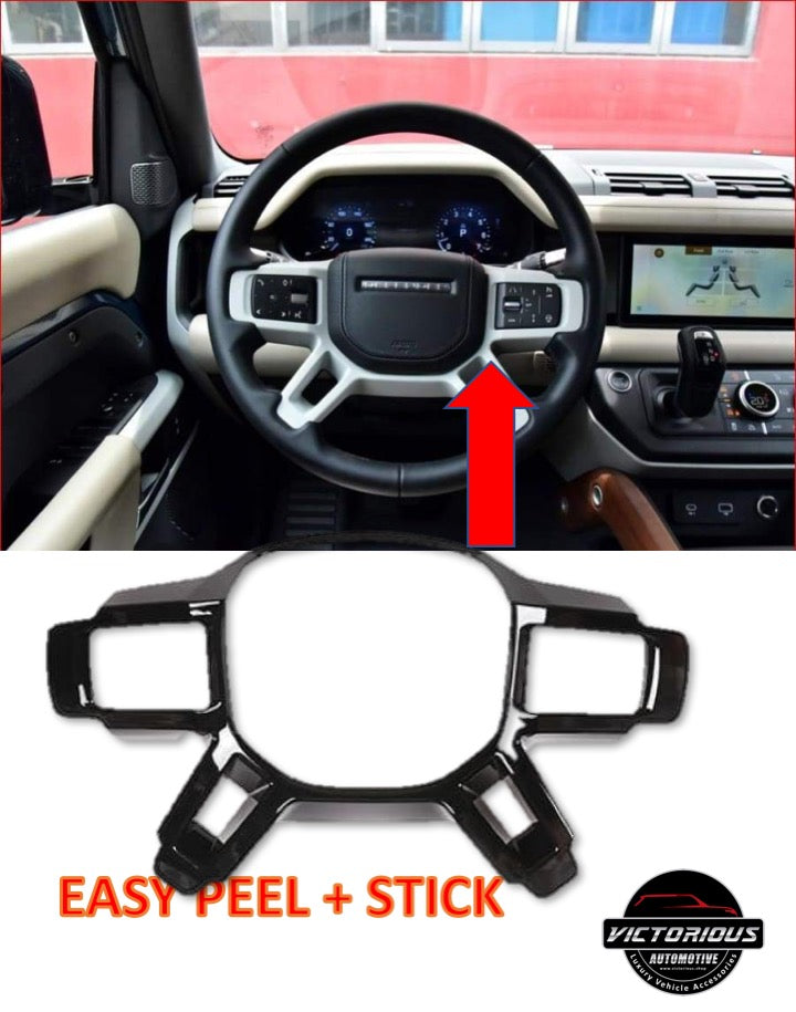 Black Abs Steering Wheel Trim for Land Rover Defender L663 110 2020